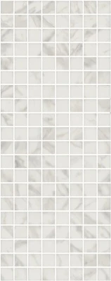 Декор Алькала белый мозаичный глянцевый 20x50x0,8