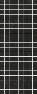 Декор Алькала черный мозаичный глянцевый 20x50x0,8