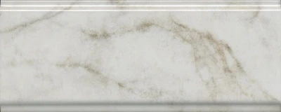 Бордюр Серенада белый глянцевый обрезной 30x12x1,3