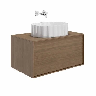 Раковина ARTBASIN Conchiglia накладная 50, белая глянцевая